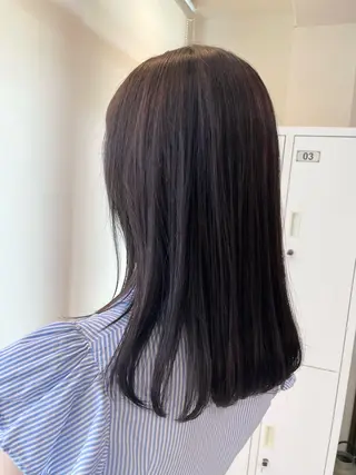 セミロング カラー みやした もあのヘアスタイル
