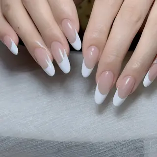 ネイル フィルイン、長さ出し 深爪矯正のネイルデザイン