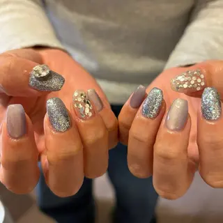 ネイル amuse 手書きニュアンスのネイルデザイン