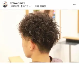 ショート パーマ メンズ creep hair所属・矢島 真樹のヘアスタイル