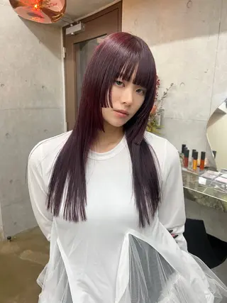 セミロング カラー ハイトーンカラー/ さらさのヘアスタイル