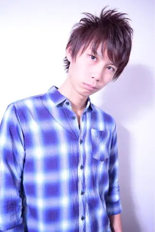 ショート カラー パーマ メンズ 高橋 隆一のヘアスタイル