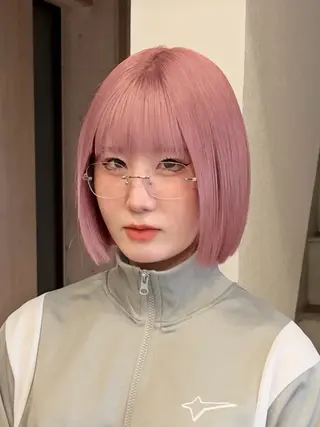 ショート カラー ムラ修正💎 艶髪ハイトーン💎のヘアスタイル