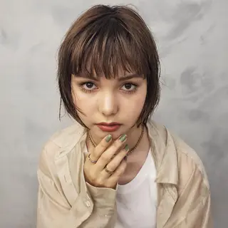 ショート カラー ヘアアレンジ ナチュラル・抜け感 永井　賢三のヘアスタイル