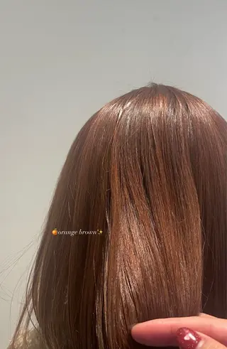 ミディアム カラー 堀 ゆきみのヘアスタイル