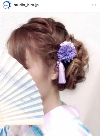 ロング ヘアアレンジ 京都.祇園セットサロン:スタジオ ヒロ【Studio hiro】所属・ヒロ(hiro) •スタジオヒロのヘアスタイル