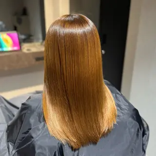 ロング パーマ ブリーチなしカラー I 髪質改善Ⅰたつやのヘアスタイル