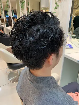 ショート メンズ 毛流れが作れる 縮毛矯正/渡部純生のヘアスタイル