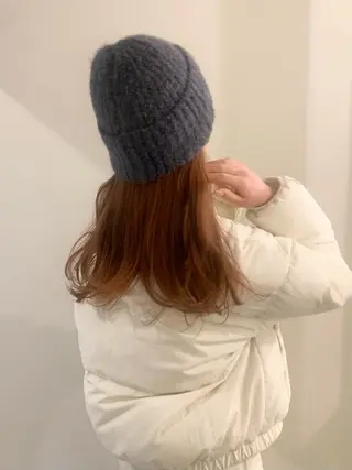 カラー 落合希 Olivebeigeのヘアスタイル