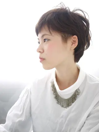 ショート カラー パーマ 鎌田 祥江のヘアスタイル