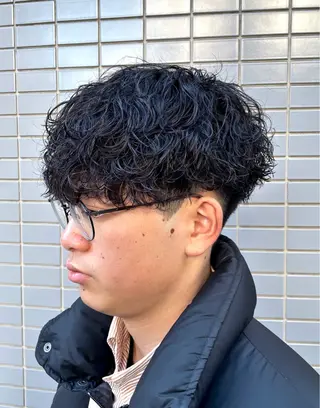 ショート パーマ メンズパーマ梅田 ・川副史晶のヘアスタイル
