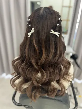 ロング ヘアアレンジ 🫧ぷる艶カラー🫧 Yuubi🦩のヘアスタイル