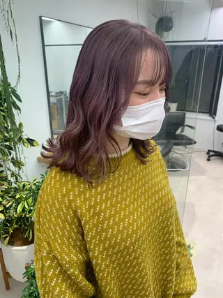 セミロング カラー REINA☁️透明感 カラー/ぷつっと♡のヘアスタイル