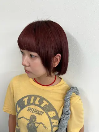 ミディアム カラー むっち〜/ケアカラー /似合わせcutのヘアスタイル