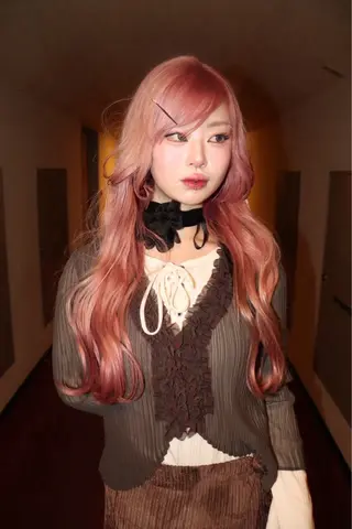 ロング カラー ヘアアレンジ @kyoniyy KYONIのヘアスタイル