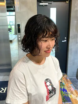 ショート カラー パーマ Agu hair lore沼館店所属・八戸パーマ/メンズパ ーマ/シンゴ。のヘアスタイル