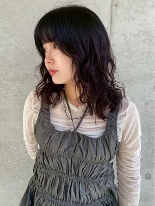 ミディアム カラー 髪質改善特化🥣🫧 天神美容室のヘアスタイル