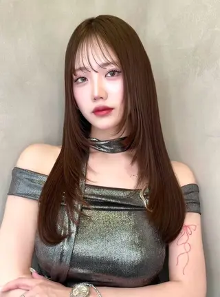 ロング 大宮🤍縮毛矯正 レイヤー🪽なるのヘアスタイル