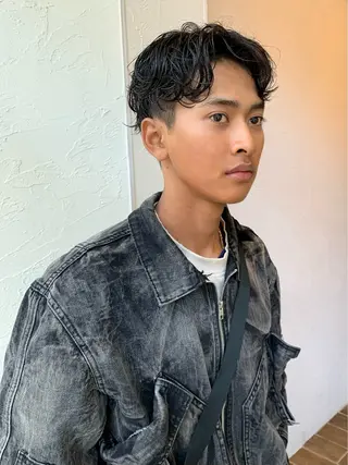 パーマ メンズ 庄司 朱里のヘアスタイル