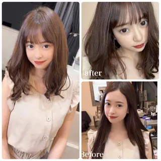 セミロング カラー パーマ ヘアアレンジ メンズ キッズ ネイル マツエク・マツパ アイブロウ 韓国×髪質改善💊 似合わせ/武田涼のヘアスタイル
