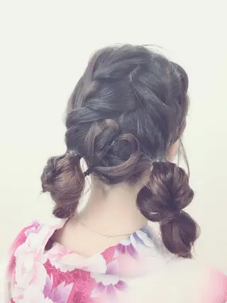 ミディアム ヘアアレンジ 菅沼 まみのヘアスタイル