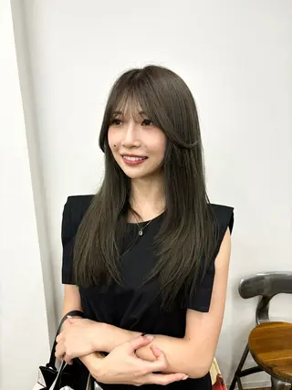 セミロング カラー ヘアアレンジ HIROKO / 透明感暖色カラー🎀のヘアスタイル