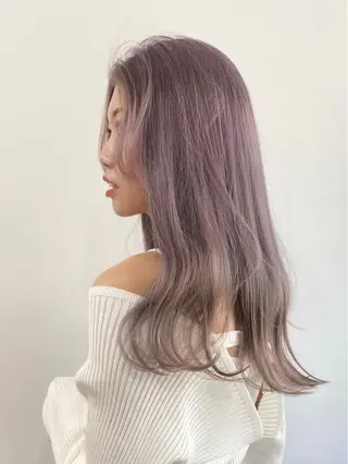 ロング カラー 韓国風×透明感カラー 髪質改善オタベシンヤのヘアスタイル