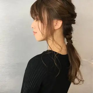 セミロング ヘアアレンジ 牛山 静香のマツエク・マツパデザイン