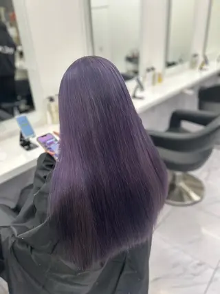 ロング カラー パーマ ヘアアレンジ メンズ キッズ ブリーチなしカラー/ ブラウン/レイヤーのヘアスタイル