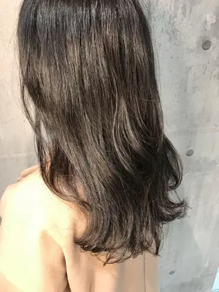 ミディアム カラー 髪質改善ｶﾗｰ ｹｱﾌﾞﾘｰﾁ/ﾀﾑのヘアスタイル