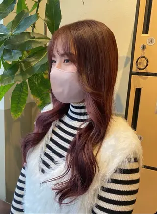 ロング カラー 透明感カラー/ 小顔カット/ミヅキのヘアスタイル