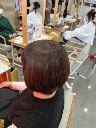 ショート カラー 太白区白髪ぼかし/ ボブカット/千葉達人のヘアスタイル