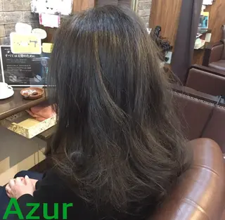 ミディアム カラー パーマ HairDesign Azurのヘアスタイル