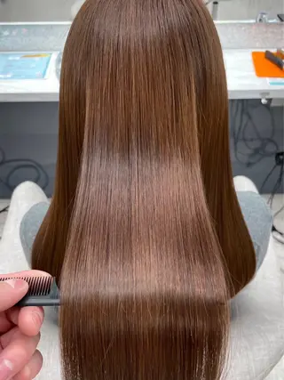 ロング カラー りきと🦋河原町 縮毛矯正/艶カラーのヘアスタイル