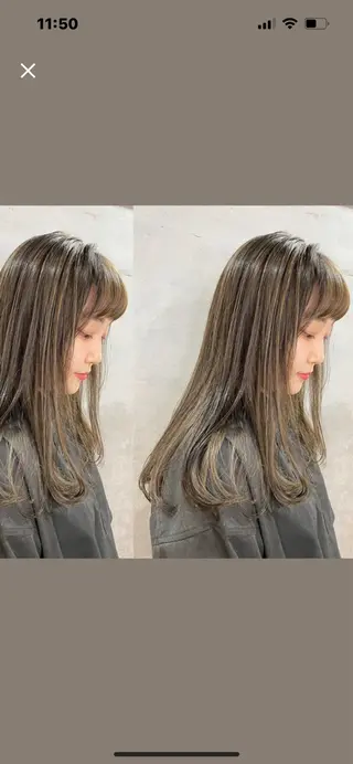 ロング 光本 杏のヘアスタイル