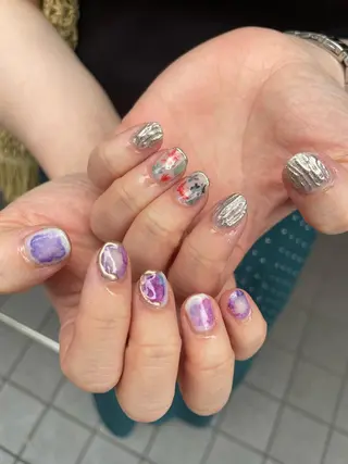 ネイル ハイトーン🦄ネイル 💞のぶちのネイルデザイン