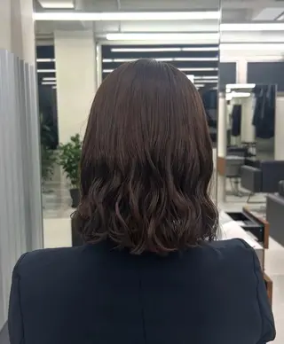 ミディアム パーマ ボブ/ミディアム/表 参道パーマ/aobaのヘアスタイル