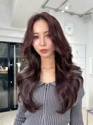 ロング カラー ヘアアレンジ ONYX【オニキス】所属・韓国レイヤーカット/ 髪質改善/郷家拓斗のヘアスタイル