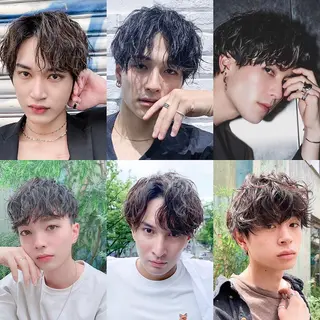 ショート カラー パーマ ヘアアレンジ メンズ キッズ ネイル マツエク・マツパ メンズ人気NO,1 Genieジーニーのヘアスタイル