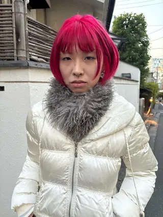 ショート カラー 無料カット/ 癖毛風パーマ/凜のヘアスタイル