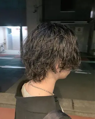 ミディアム パーマ メンズ CARNEL所属・メンズ専門CANEL かずまのヘアスタイル