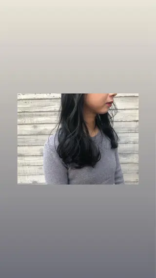 ロング カラー パーマ ヘアアレンジ 藤井 菜緒のヘアスタイル