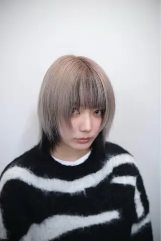 ショート カラー sunc所属・梅田l大人韓国ヘア レイヤー×艶カラーのヘアスタイル