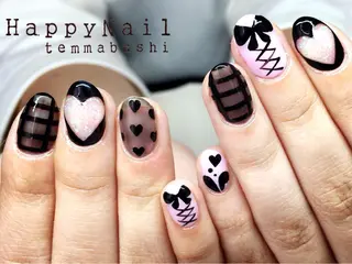 ショート ミディアム セミロング ロング ネイル Happy Nailのネイルデザイン