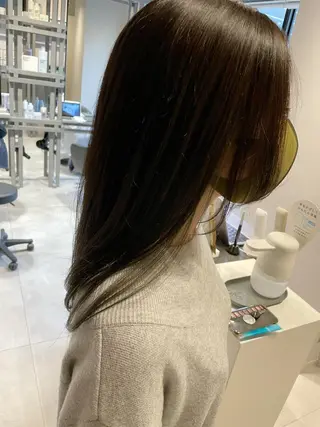 セミロング カラー レイヤー×髪質改善 ×透明感/杉田 圭のヘアスタイル