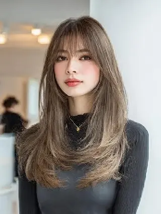 セミロング 生艶髪＆レイヤー🔔 渋谷お薦めNo.1✨のヘアスタイル