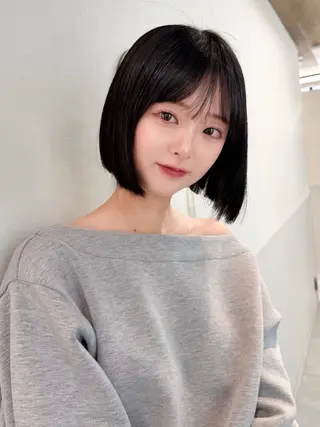 ショート カラー ヘアアレンジ 縮毛矯正🤍 盛れるボブ/ひかりのヘアスタイル