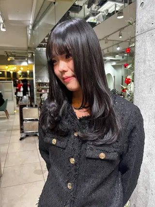 セミロング 髪質改善/まつパ👀 himari🌻のヘアスタイル