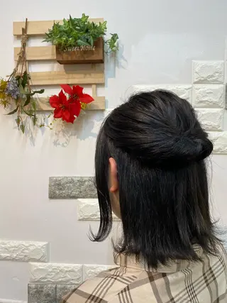 ミディアム カラー ショートボブ✨️ 池田芽生のヘアスタイル