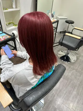 ミディアム カラー 艶髪レイヤー上田 紗也🇰🇷💗のヘアスタイル